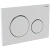 Image de Plaque de déclenchement pour rinçage double touche - Sigma20 - Plaque et touches : blanc - Anneaux design : chromé brillant - Matière synthétique