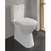 Image de WC sur pied sans bride ViCare Combipack DirectFlush en céramique et Duroplast - Coloris : Blanc