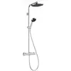 Image de Colonne de douche ACTIVERA S 240 1 jet EcoSmart avec mitigeur thermostatique Ecostat Fine - Chromé brillant - avec douchette multi-jets
