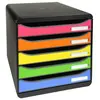 Image de Module de classement Exacompta Big Box 5 tiroirs - noir/arlequin