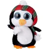 Image de TY- Beanie Boo's-Peluche Cheer Le Pingouin 15 cm, TY36241, Noir/Blanc