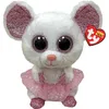 Image de Ty - Beanie Boo's - Peluche Nina la souris 15 cm, Rose et Blanc, TY36365