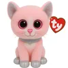Image de Ty - Beanie Boo's - Peluche Fiona le chat 15 cm, Rose et Blanc, TY36366