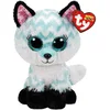 Image de Ty - Beanie Boo's - Peluche Atlas le renard 15 cm, Blanc et Bleu, TY36368