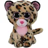 Image de Ty - Beanie Boo's - Peluche Livvie le léopard 23cm, Marron et Rose, TY36490