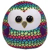 Image de Ty - Squish a Boos - Coussin Peluche Enfant Owen le hibou 20cm, TY39291