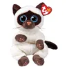 Image de TY - Beanie Babies - Peluche Miso Le Chat 15 cm, Gris, TY40548