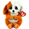 Image de TY - Beanie Bellies - Peluche Ruggles le chien 15 cm - TY40699, Marron/Blanc