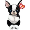 Image de TY - Beanie Bellies - Peluche Tink Le Chien 15 cm - TY41054, Blanc, Noir