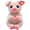 Image de TY - Beanie Bellies - Peluche Penelope Le Cochon 15 cm - TY41057, Blanc, Rose