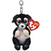 Image de Ty Beanie Bellies Clips T43113 Porte-clés en peluche Ranger le chien aux yeux bleus Paillettes avec banc souple 12 cm