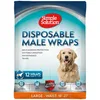 Image de Simple Solution Enveloppe jetable pour chien mâle, grand paquet de 12
