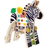Image de Manhattan Toy Safari Zebra Jouet d'activité en bois pour tout-petits