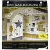 Image de Amscan Kit de décoration de chambre géant Noir/argenté/doré