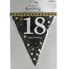 Image de Amscan 9900551 4 m Or Celebration prismatique 18 fanions d'anniversaire Inscription Happy Birthday