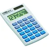 Image de Ibico, Calculatrice de poche 081X, practique et compacte pour le bureau, la maison et l’école, Blanc/Bleu, 60 x 7 x 98 mm , IB410000