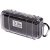 Image de PELI 1030 petite valise de voyage pour appareils électroniques, IP67 étanche à l'eau et à la poussière, capacité de 0,6L, fabriquée aux États-Unis, doublure transparente/noire
