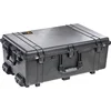 Image de PELI 1650 valise de transport étanche pour équipement audiovi86L, fragiles et drones, IP67 étanche eau et poussière, capacité 140L, fabriquée en Allemagne, avec mousse personnalisable, noire