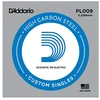 Image de D'Addario PL009 Corde seule en acier pur pour guitare Calibre .009
