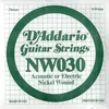 Image de D'Addario NW030 Corde seule avec filet en nickel pour guitare électrique Calibre .030
