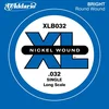 Image de D'Addario XLB032 Corde seule longue avec filet en nickel pour basse Calibre .032