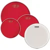 Image de Pack Standard - Peaux Evans Hydraulic rouges (12", 13", 16") et peau de frappe pour caisse claire 14" UV1 sablée