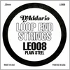 Image de D'Addario LE008 Corde seule en acier pur avec Extrémité à boucle Calibre .008