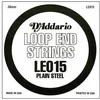 Image de D'Addario LE015 Corde seule en acier pur avec Extrémité à boucle Calibre .015