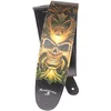 Image de D'Addario Sangle de guitare en cuir Collection Alchemy Gothic   Sangles réglables compatibles avec guitares électriques, acoustiques et basses   Green Skull