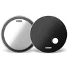 Image de Evans EMAD System Bass Drum Pack : 1 peau de grosse caisse, 1 peau de résonance, 2 bagues d'amortissement interchangeables en mousse pour personnaliser le son de la grosse caisse, 2 épaisseurs, 56 cm