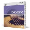 Image de D'Addario Cordes Guitare Acoustique | Corde Guitare Folk | EJ26-3D | Cordes en bronze phosphoreux pour guitare acoustique avec revêtement | Custom Light 11-52, 3 jeux