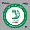 Image de D'Addario NW040 Corde Seule pour Guitare électrique Nickel 1.016mm