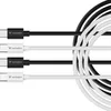 Image de Verbatim Essentials Pack de 2 Câbles USB-C vers USB-C de 1m, câble de recharge rapide jusqu’à 60W avec Power Delivery 3.0, câble de charge USB-C, 1 câble Noir et 1 câble Blanc