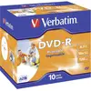 Image de DVD-R vierge Verbatim 16XDVD-R PRINTABLE 10ER PACK JC 10 pc(s) 4.7 GB 120 min imprimable