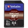 Image de Carte SDXC Verbatim Premium 64 GB Class 10, UHS-I