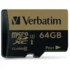 Image de Verbatim Pro + Carte mémoire microSDXC U3 avec Adaptateur - 64 Go - Noire - Carte SD pour Capture vidéo 4K en Ultra HD - avec UHS de Classe 3 - Carte microSD pour appareils Photo etc.