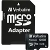 Image de Verbatim Carte mémoire microSDXC Premium 128 Go noire avec adaptateur - pour capture vidéo full HD - résiste à l'eau & aux chocs - carte mémoire SD pour appareil photo smartphone tablette