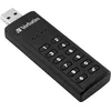 Image de VERBATIM Clé USB sécurisée par clavier I USB-3.2 Gen 1 I 64 Go I avec protection par code d'accès et cryptage I incl. câble d'extension USB-A I USB-3 pour ordinateur portable & co I noir
