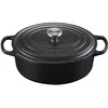 Image de Le Creuset Cocotte en Fonte Émaillée Signature avec Couvercle, 27 cm, Ovale, 4,1 L, 4,425 kg, Noir Mat, 21178270000430