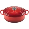 Image de Le Creuset Cocotte en Fonte Émaillée Signature avec Couvercle, 29 cm, Ovale, 4,7 L, 4,675 kg, Cerise, 21178290602430