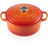 Image de Le Creuset Cocotte Signature en Fonte Émaillée avec Couvercle, 20 cm, Ronde, 2,4 L, 3,092 kg, Volcanique, 21177200902430