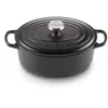 Image de Le Creuset Cocotte Signature en Fonte Émaillée avec Couvercle, 33cm, Ovale, 7,5 L, 6,595 kg, Noir Mat, 21178330000430