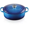 Image de Le Creuset, Cocotte Signature en Fonte Émaillée avec Couvercle, Ø 31cm, Ovale, Compatible avec Toutes Sources de Chaleur (Induction Incluse), Capacité : 6.3 L, 5.705 kg, Azure, 21178312202430