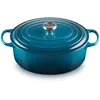 Image de Le Creuset Cocotte en Fonte Émaillée Signature avec Couvercle, 31cm, Ovale, 6,3 L, 5,705 kg, Deep Teal, 21178316422430