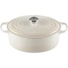 Image de Le Creuset Cocotte en Fonte Émaillée Signature avec Couvercle, 31cm, Ovale, 6,3 L, 5,705 kg, Meringue, 21178317164430