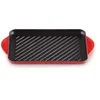 Image de LE CREUSET Gril Rectangulaire en Fonte Émaillée, 33 x 22 cm, Cerise, 20202320600460