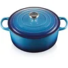 Image de Le Creuset Cocotte Signature en Fonte Émaillée avec Couvercle, 28 cm, Ronde, 6,7 L, 6,125 kg, Azure, 21177282202430