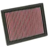 Image de K&N Filtre à air de remplacement compatible avec Mini Cooper 1.6 2001- (33-2239)