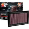 Image de K&N Filtre à air de remplacement compatible avec Mercedes Classe-C W205 C160-C350 Hybrid / Classe-E W212 E200/E250 / SLK300 / GLC 300 / Classe-E W213 E300 (33-3034)