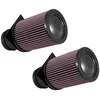 Image de K&N Filtre à air de remplacement compatible avec Audi R8 5.2 V10 (Boîte automatique) 2014-2015 / R8 5.2 V10 2017- & Lamborghini Huracan 5.2 V10 2015- (ensemble de 2 pièces) (E-0658)